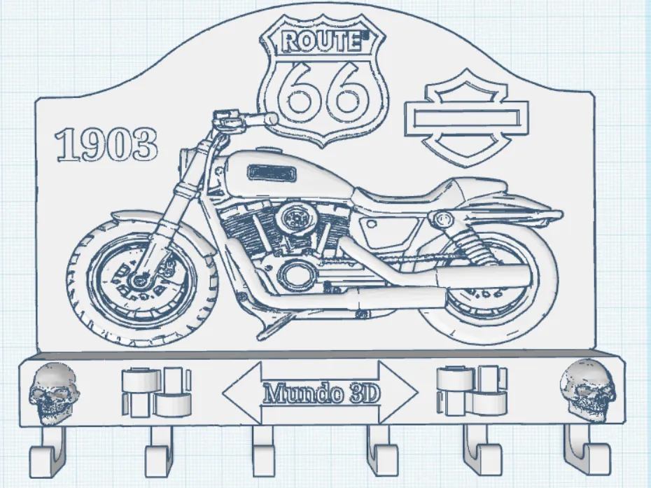 Motorcycle-shaped Key Holder - Free 3D Print Model - MakerWorld
