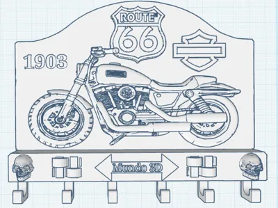 Motorcycle-shaped Key Holder 