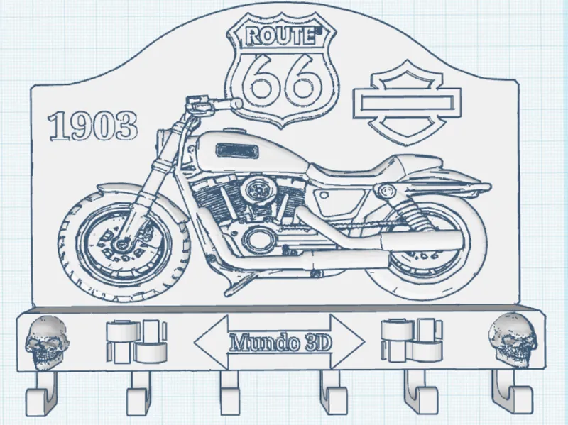 Portallaves tipo motocicleta 
