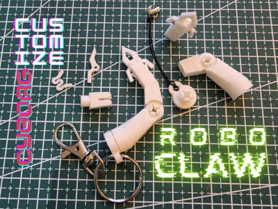 ROBOT CLAW HAND KEYCHAIN