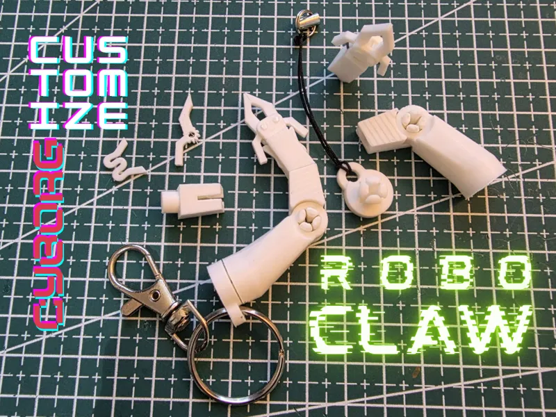 ROBOT CLAW HAND KEYCHAIN