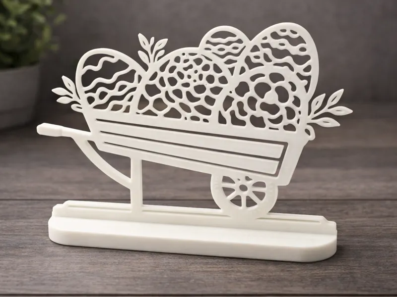 Easter Egg Wheelbarrow – Spring Decorative Stand