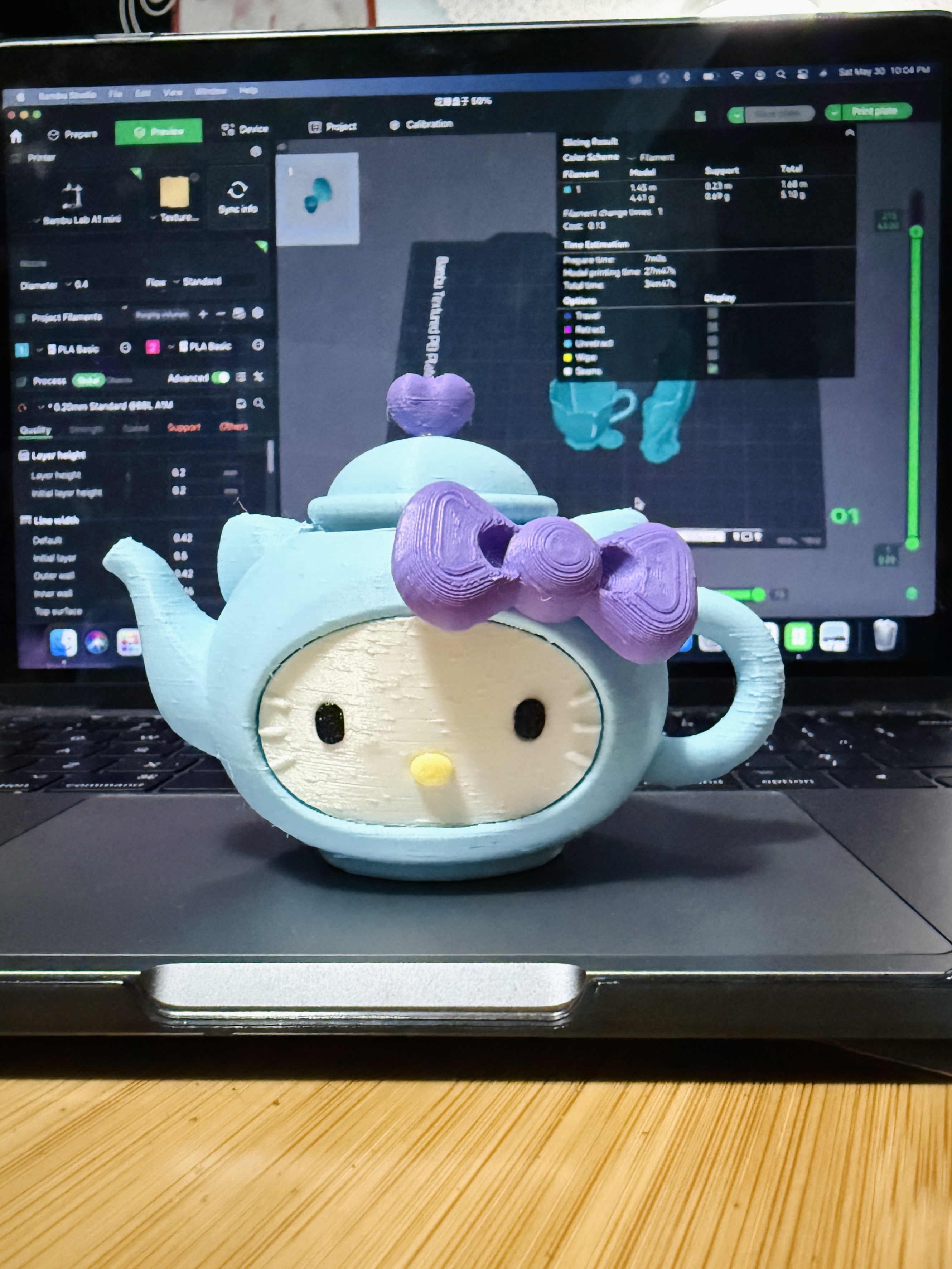 Miniatura 6 do modelo 3D 【萌趣茶会丨亲子互动】Hello Kitty 茶话会茶壶｜过家家&浇水两用 可单色打印