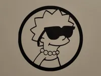Silhouette Lisa Simpson murale — photo 1
