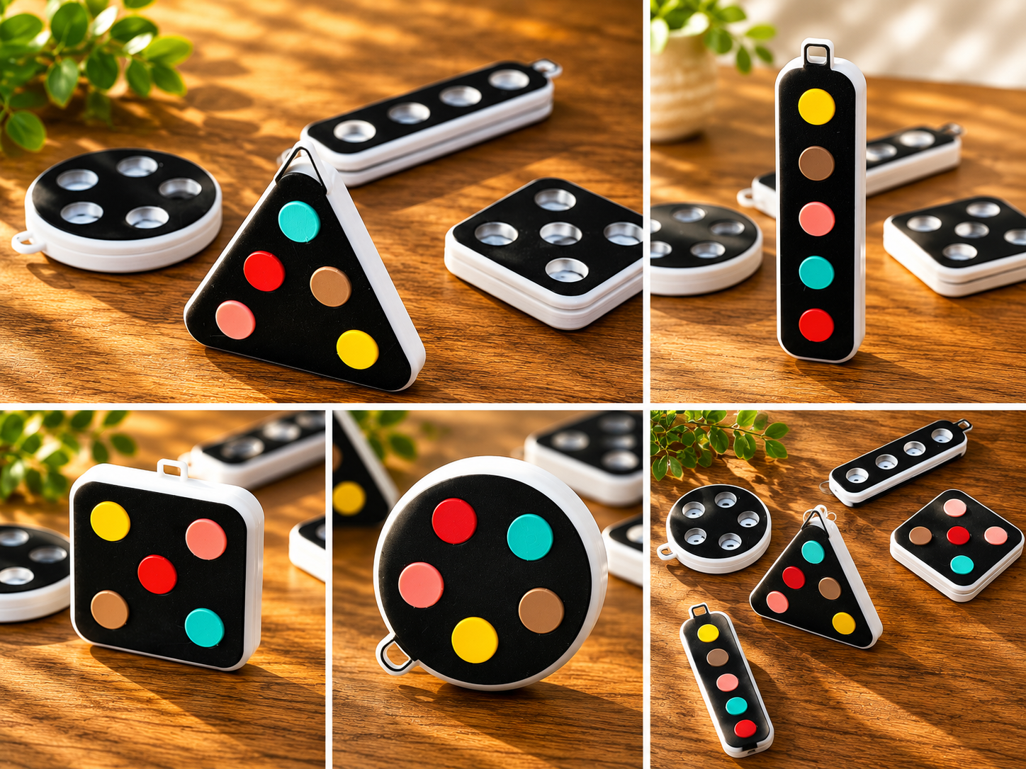 5-Stone Game Set – 4 Geometric Shape Boxes