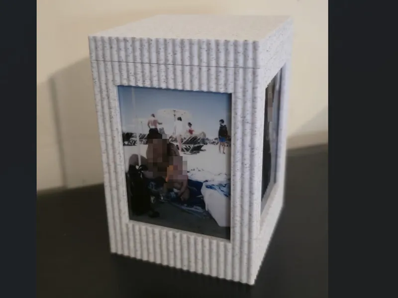 Elegante caja y marco para fotos instax mini 12