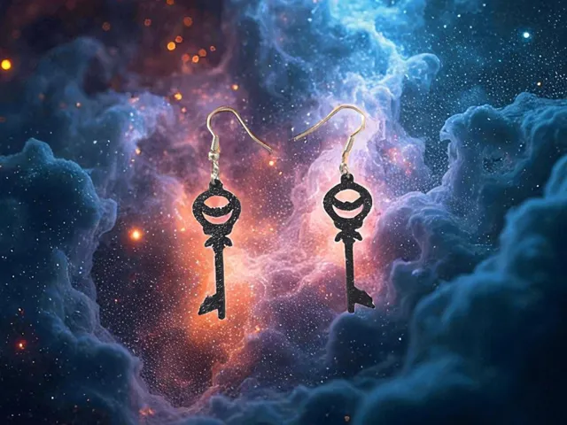 Spectral key earrings