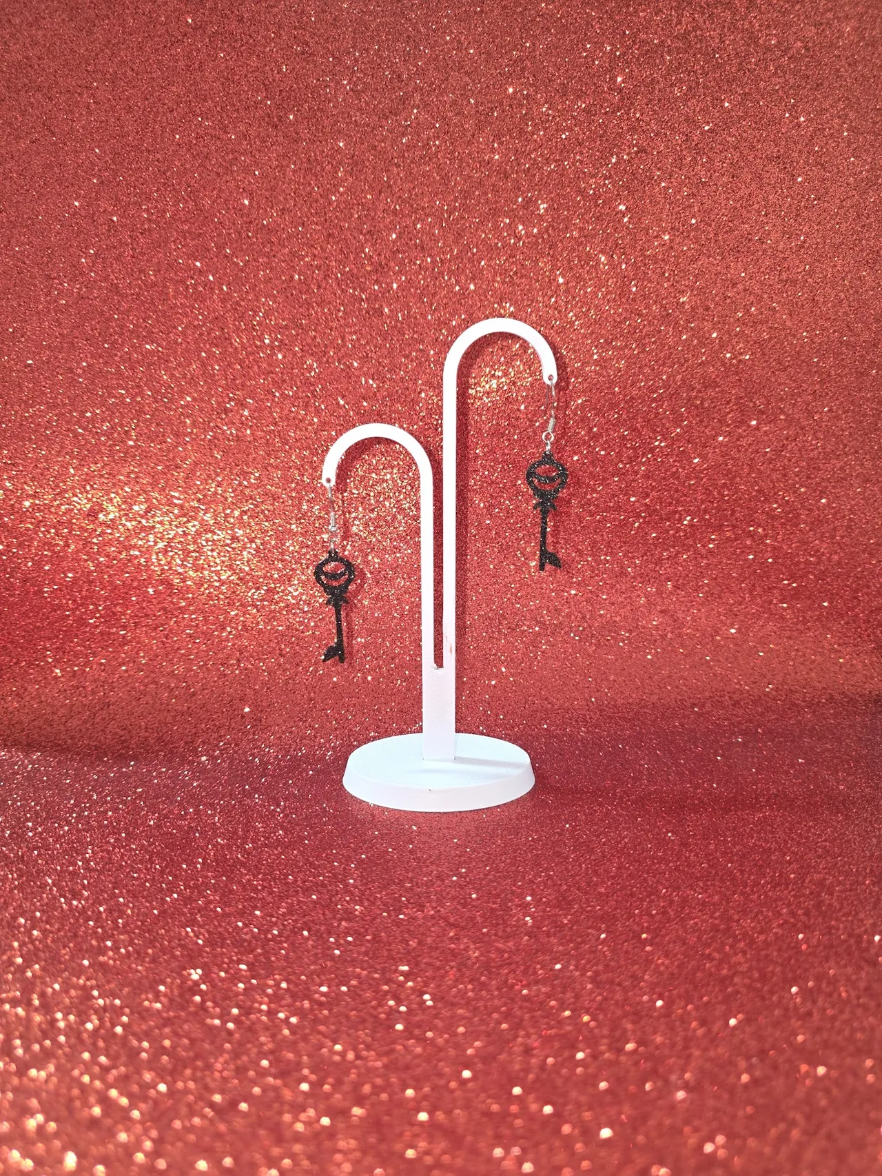 Spectral key earrings view 3