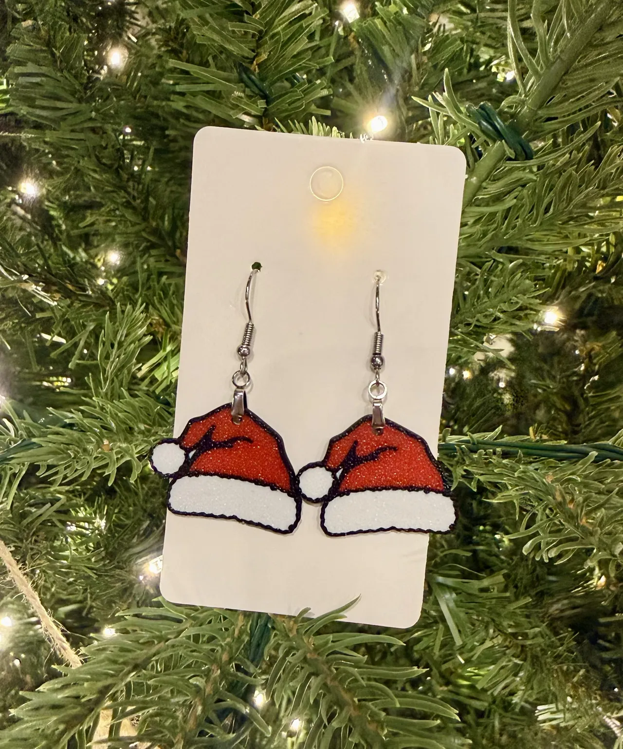 Santa Hat Earrings view 2