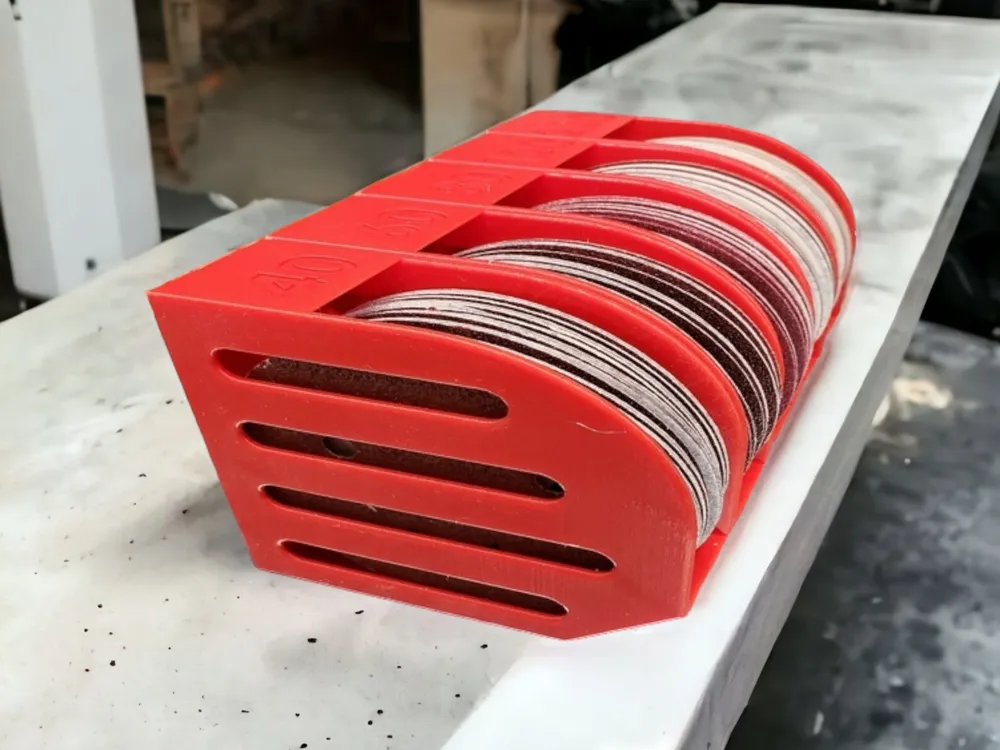 Quick-Grab 6″ / 150mm Sanding Disc Organiser Set - Free 3D Print Model ...