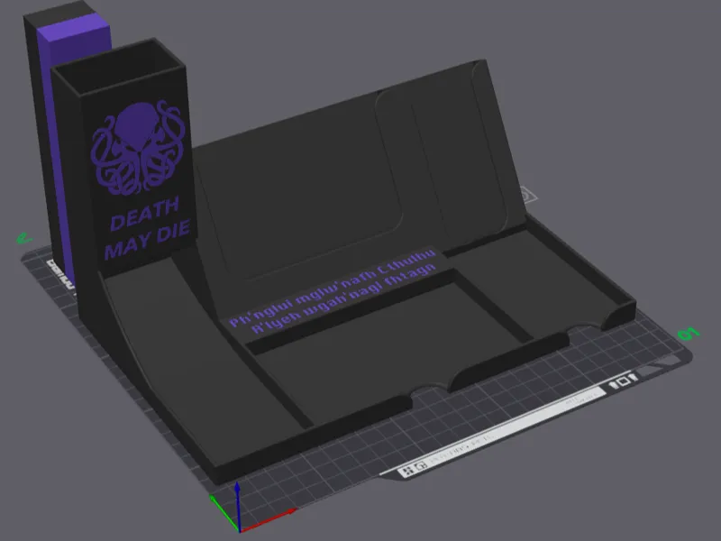 Porta carte con lancia dadi Cthulhu Death May Die