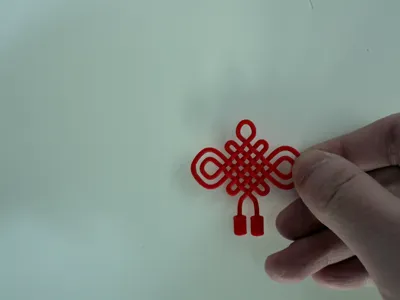 2025 3D Chinese knot, only half an hour, less material, hanging rope, cute and beautiful