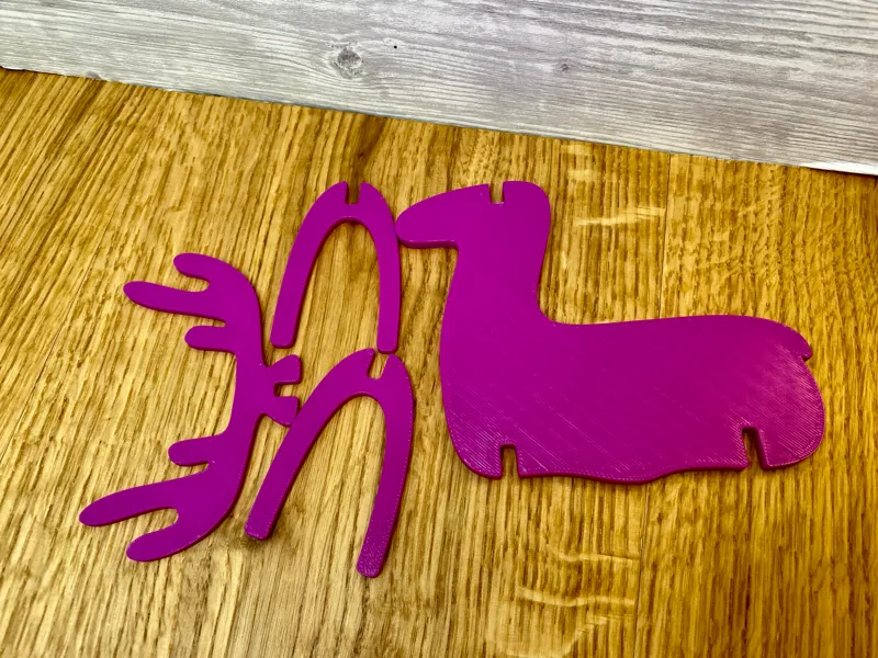 3D Elch zum zusammensteckbar