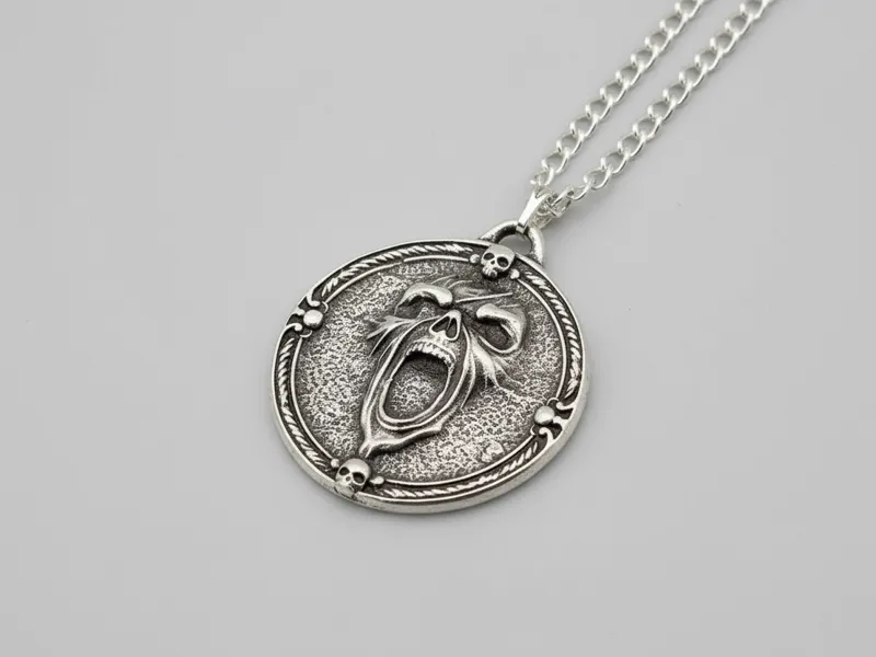 Double-Sided Face Medallion Pendant
