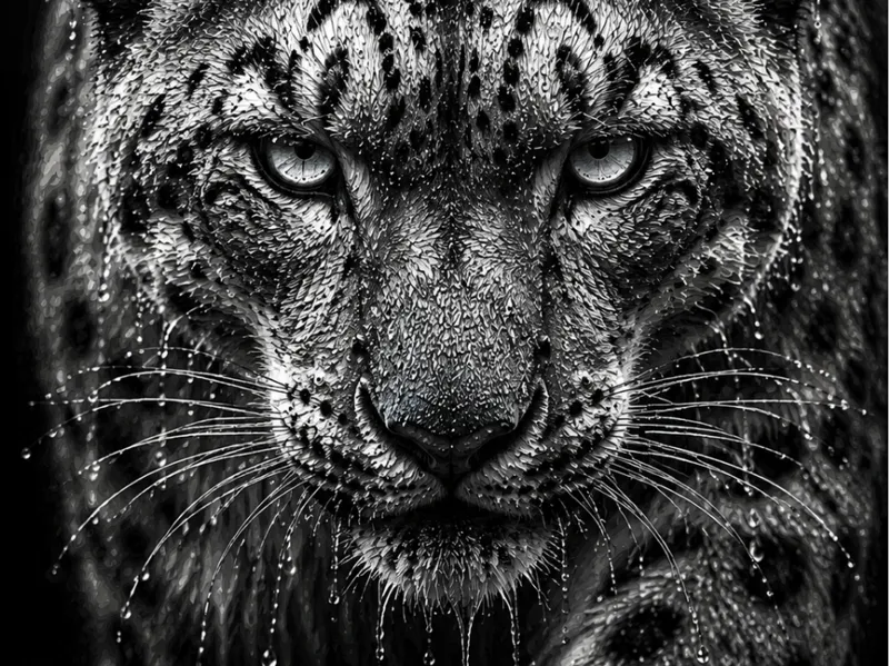 portrait  Panthère des neiges