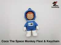 VoxelNinja | Coco The Space Monkey Flexi & Keychain | AMS
