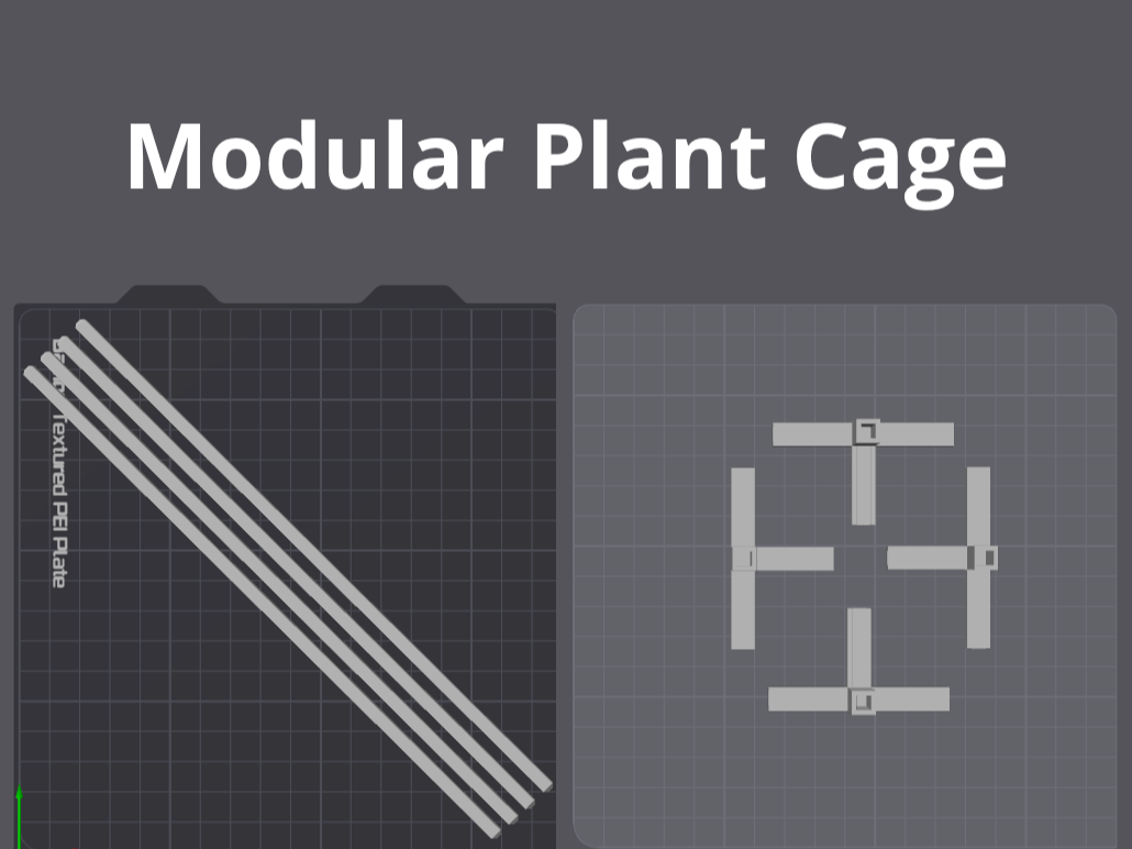 Miniatura 1 do modelo 3D Modular Plant Support Cage