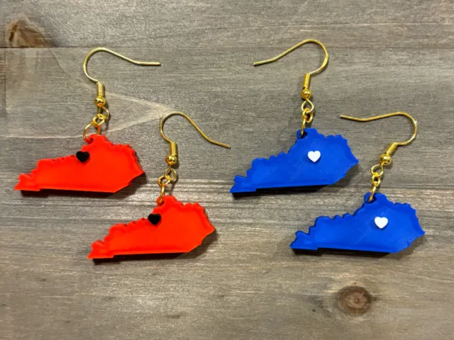 Heart of Kentucky Drop Earrings (customize heart)