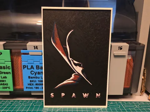 Cuadro decorativo en 3D: Spawn Movie Poster - Hueforge Art — referencia de MakerWorld
