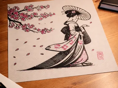 Geisha Cherry Blossom Dream