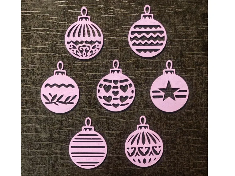 Snowflakes Christmas Baubles Ornament V6