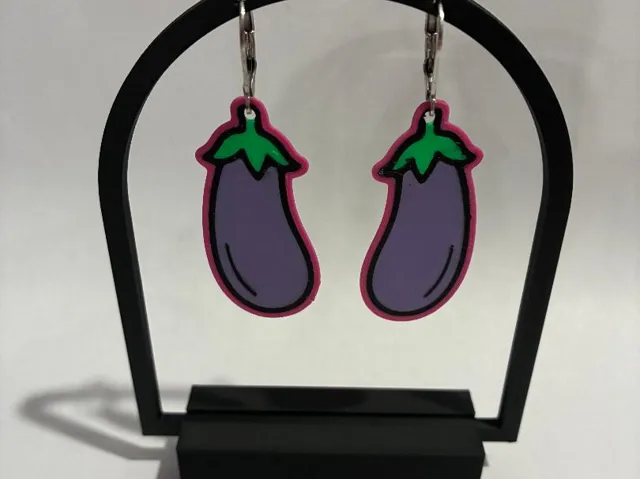 Eggplant earrings jewelry