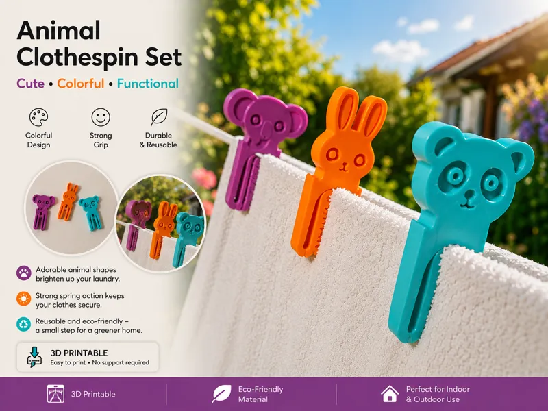 Laundry Clip - animal-shaped