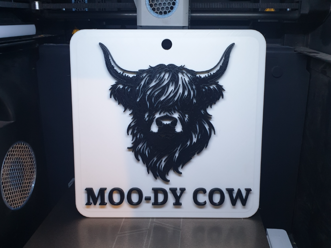 MOO-DY Cow Wall Sign – Highland Cow – Easy Print