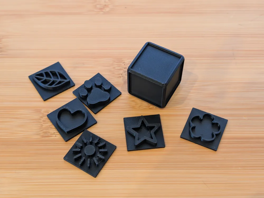 6-in-1 Clay Stamping Cube - Free 3D Print Model - MakerWorld