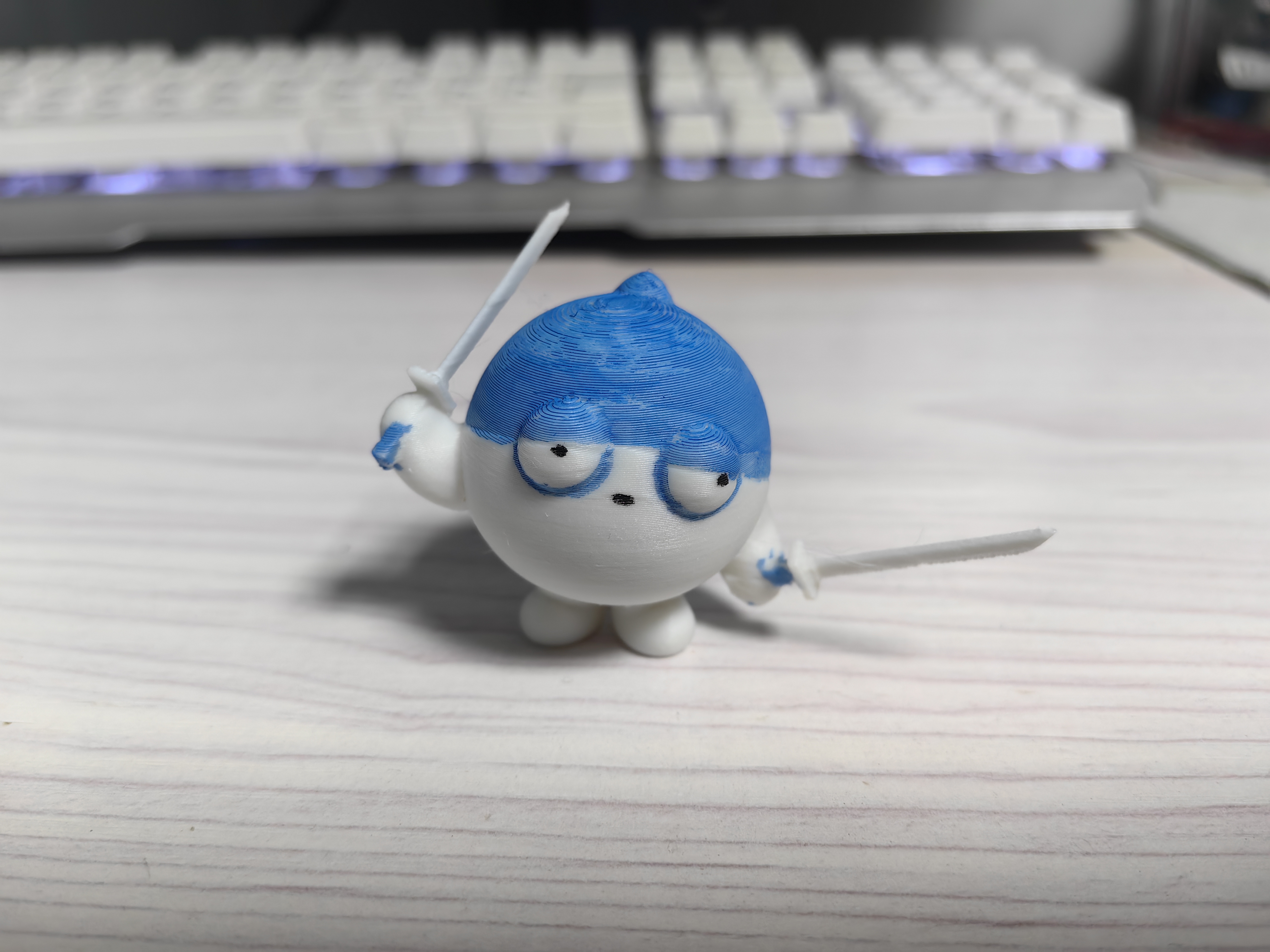 Miniatura 2 do modelo 3D 咸鱼蛋，蛋仔派对咸鱼蛋仔