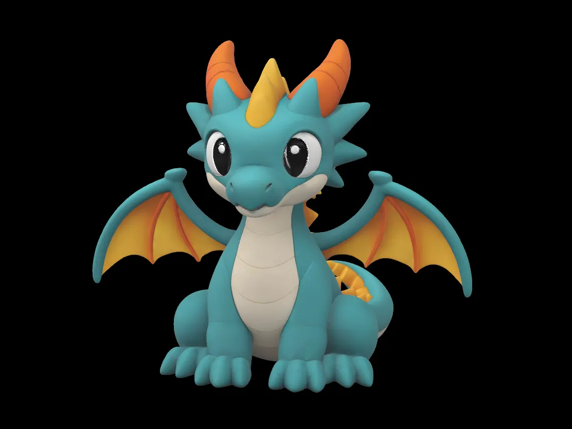 Cute little dragon - Free 3D Print Model - MakerWorld