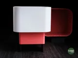 Living Room Lamp with Minimalist Patterned Shades
