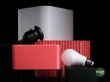 Living Room Lamp with Minimalist Patterned Shades