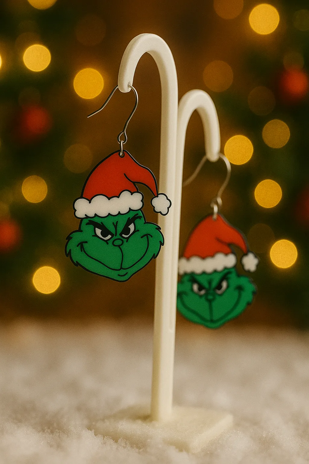 Grinch Earrings view 3
