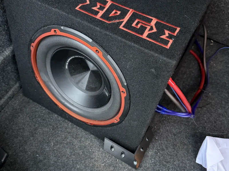 Simple subwoofer car holder. 