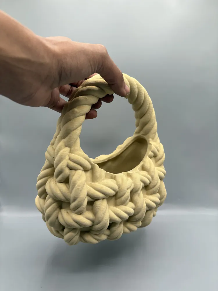 Pattern And Texture Rope Chunky Braided Rope Handbag - Designer Purse - Free 3D Print Model ...