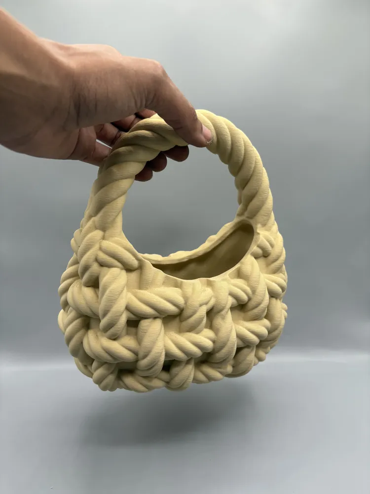 Pattern And Texture Rope Chunky Braided Rope Handbag - Designer Purse - Free 3D Print Model ...