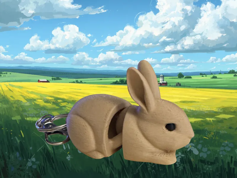 Rabbit Flexi Keychain