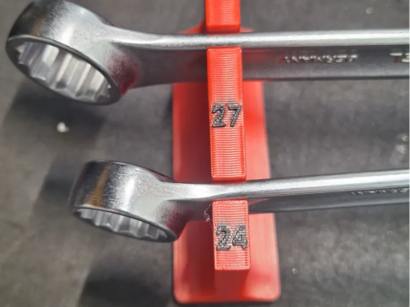Gridfinity huge wrench holder one row