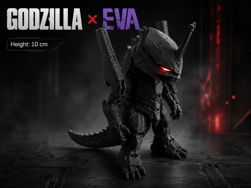 Modelo para impresión 3D: Godzilla X Neon Genesis Evangelion Unit01. Referencia del modelo original.