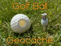 Boîte de géocaching en forme de balle de golf — photo 1