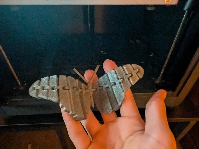 Articulated Butterfly Print in Place