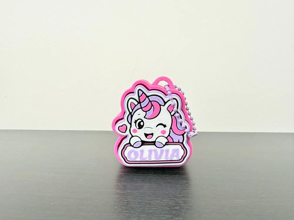 Objeto manipulable: Cute Unicorn Fidget Clicker – Customizable Name. Referencia del modelo original.