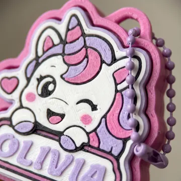 Objeto manipulable: Cute Unicorn Fidget Clicker – Customizable Name — vista de referencia 4