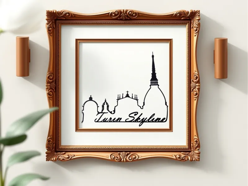 Line Art Turin Skyline