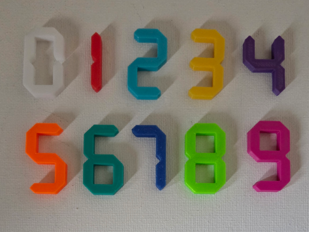 Digital numbers puzzle game