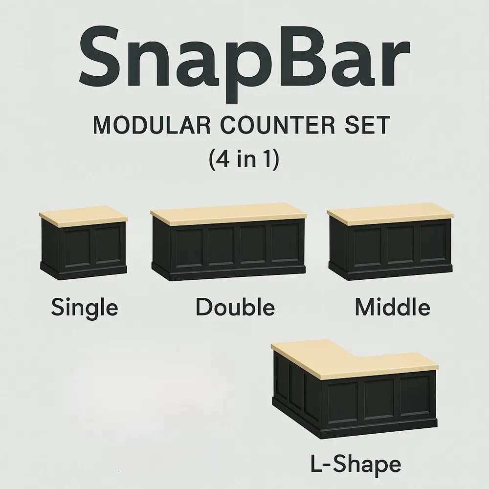 Modular Retro Counter Set For Miniatures (4 in 1) - Free 3D Print Model ...