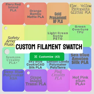 Custom Filament Swatch