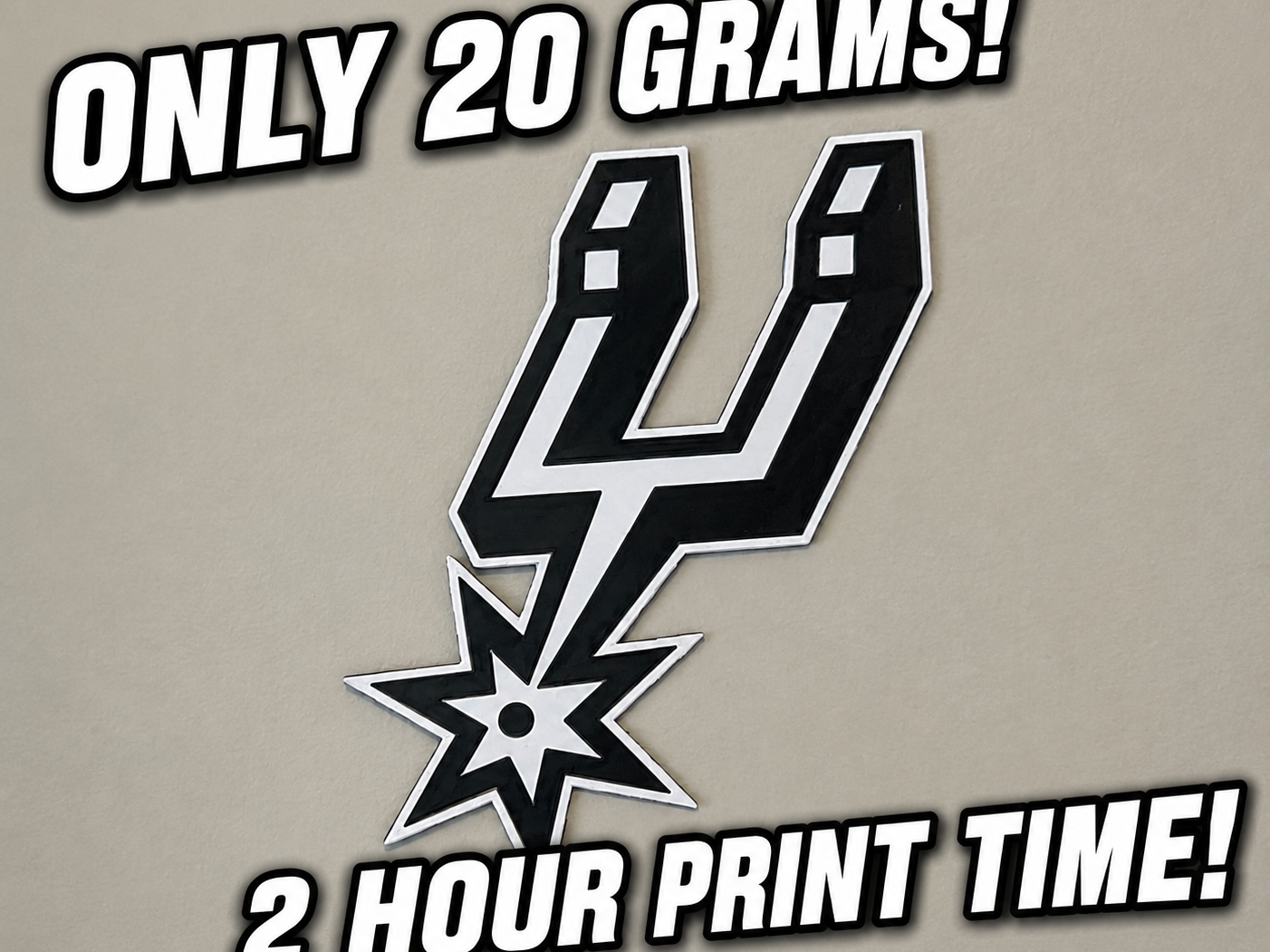 San Antonio Spurs NBA logo wallart hueforge