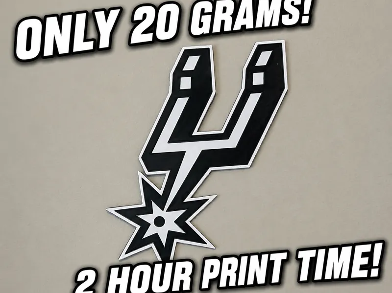 San Antonio Spurs NBA logo wallart hueforge
